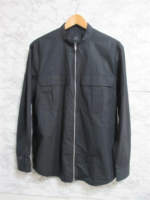 ☆アルマーニ エクスチェンジ ロゴ プリント ルーズ ジップシャツ シャツ 長袖/メンズ/M < ブランド  ☆アルマーニ エクスチェンジ ロゴ プリント ルーズ ジップシャツ シャツ 長袖/メンズ/M  < ブランドの