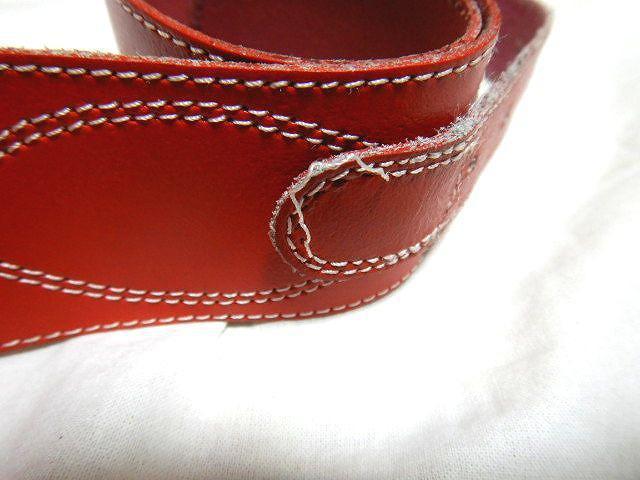◆croute de cuir ベルト レザー レッド 赤 メンズ 中古品 < 男性ファッション  ◆croute de cuir ベルト レザー レッド 赤 メンズ 中古品 < 男性ファッションの