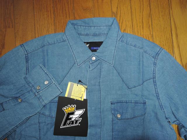 新品 FAT エフエーティー ウエスタン デニムシャツ SKINNY 薄手 長袖  インディゴ RODEO.D < ブランド  新品 FAT エフエーティー ウエスタン デニムシャツ SKINNY 薄手 長袖  インディゴ RODEO.D < ブランドの