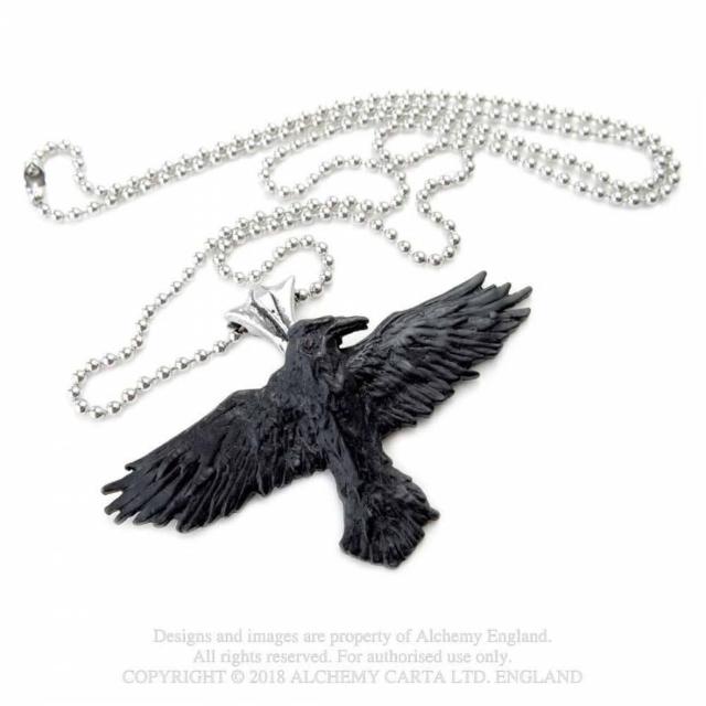 Alchemy Gothic: Black Raven pendant  ANZT[/v 