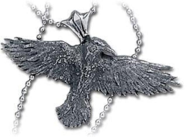 Alchemy Gothic: Black Raven pendant  ANZT[/v 