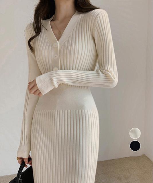 送料無料 新品 タイトニットワンピース ロングワンピース < 女性ファッション  送料無料 新品 タイトニットワンピース ロングワンピース  < 女性ファッションの