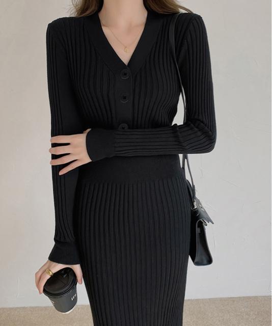 送料無料 新品 タイトニットワンピース ロングワンピース < 女性ファッション  送料無料 新品 タイトニットワンピース ロングワンピース < 女性ファッションの