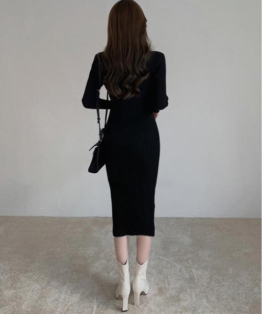 送料無料 新品 タイトニットワンピース ロングワンピース < 女性ファッション  送料無料 新品 タイトニットワンピース ロングワンピース < 女性ファッションの