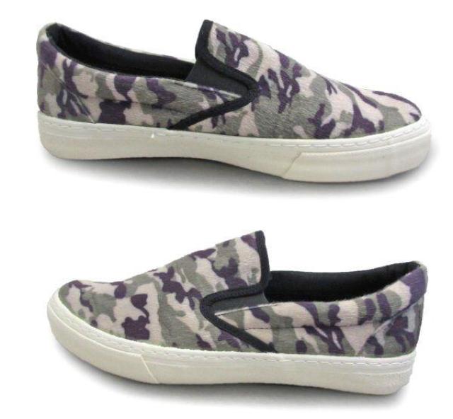 1円~C385新品ハラコ/スリッポンスニーカーL⇒27a迷彩柄GRAY♂ < 男性ファッション  1円~C385新品ハラコ/スリッポンスニーカーL⇒27a迷彩柄GRAY♂ < 男性ファッションの