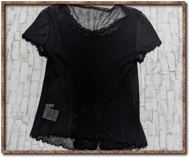 コーザノストラ メッシュカットソー 黒 < 女性ファッション  コーザノストラ メッシュカットソー 黒 < 女性ファッションの