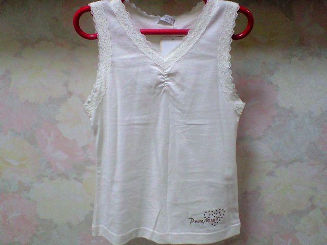 首袖レース:裾ポイントタンク 新品 130:アイボリー/定価2980円 < キッズ/ベビー  首袖レース:裾ポイントタンク 新品 130:アイボリー/定価2980円  < キッズ/ベビーの