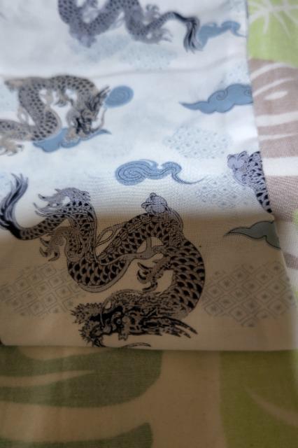 ★処分品★生成×雲龍和柄ナナメ掛巾着袋 < キッズ/ベビー  ★処分品★生成×雲龍和柄ナナメ掛巾着袋 < キッズ/ベビーの