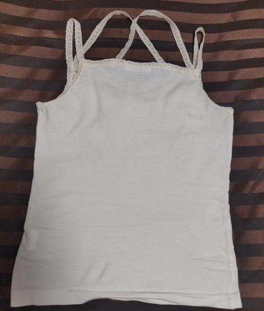 オフホワイト レース 二重バックシャンストラップ キャミソール < 女性ファッション  オフホワイト レース 二重バックシャンストラップ キャミソール < 女性ファッションの