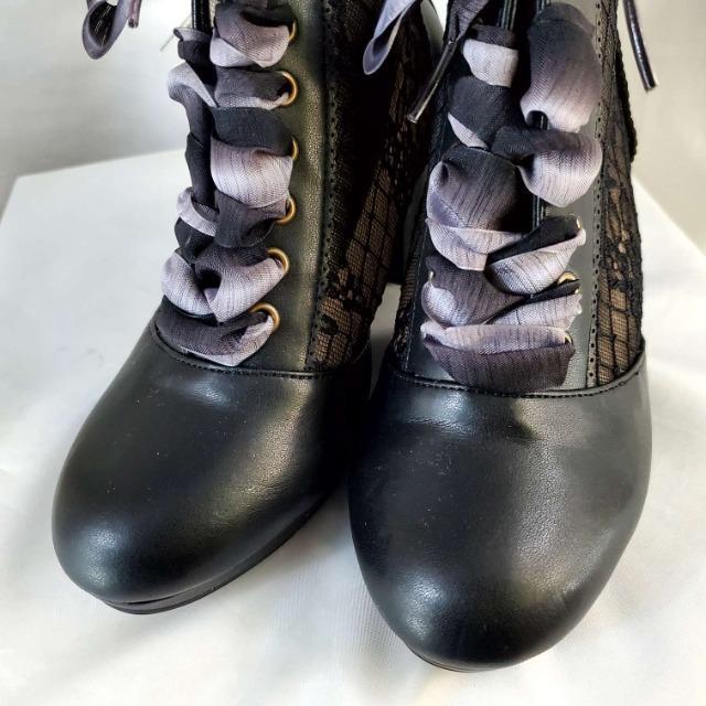 込み★アクシーズファム★リボン!チュールレースアップブーツ★M★ < ブランド 込み★アクシーズファム★リボン!チュールレースアップブーツ★M★ < ブランドの