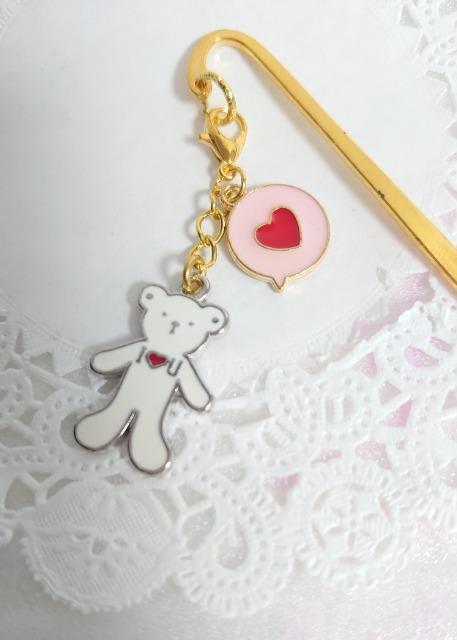 ハンドメイド♪ブックマーカー★アイラブくまちゃんA < インテリア/ライフ ハンドメイド♪ブックマーカー★アイラブくまちゃんA < インテリア/ライフの