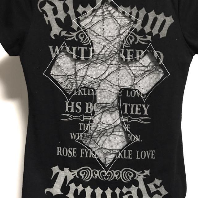 【送料込】Edge line 十字架 蜘蛛の巣 レース Tシャツ Y2K 00s 平成ギャル < ブランド  【送料込】Edge line 十字架 蜘蛛の巣 レース Tシャツ Y2K 00s 平成ギャル < ブランドの