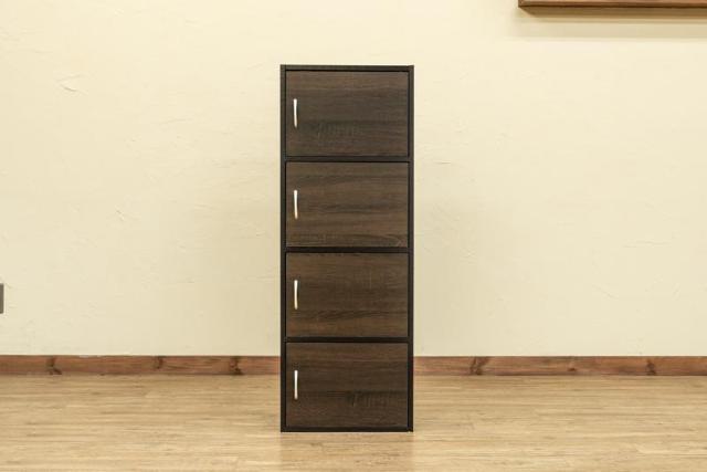 【送料無料】扉付きラック 4段 棚 収納 大容量 木目調 < インテリア/ライフ  【送料無料】扉付きラック 4段 棚 収納 大容量 木目調 < インテリア/ライフの