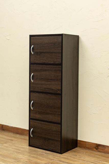 【送料無料】扉付きラック 4段 棚 収納 大容量 木目調 < インテリア/ライフ  【送料無料】扉付きラック 4段 棚 収納 大容量 木目調 < インテリア/ライフの