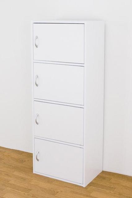 【送料無料】扉付きラック 4段 棚 収納 大容量 木目調 < インテリア/ライフ  【送料無料】扉付きラック 4段 棚 収納 大容量 木目調 < インテリア/ライフの