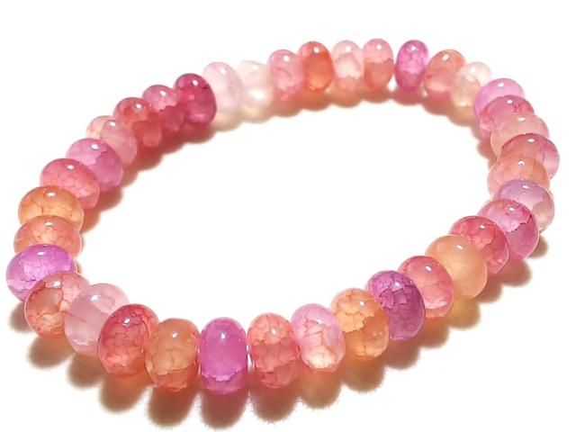 天然石★龍紋瑪瑙(ピンク) 8mm ブレス < 女性アクセサリー/時計 天然石★龍紋瑪瑙(ピンク) 8mm ブレス < 女性アクセサリー/時計の