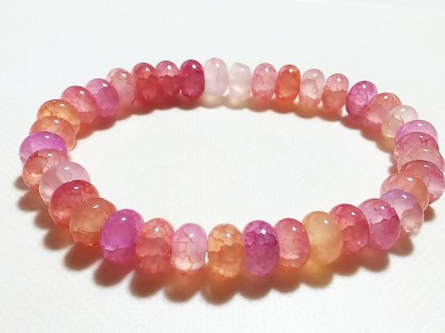 天然石★龍紋瑪瑙(ピンク) 8mm ブレス < 女性アクセサリー/時計 天然石★龍紋瑪瑙(ピンク) 8mm ブレス < 女性アクセサリー/時計の