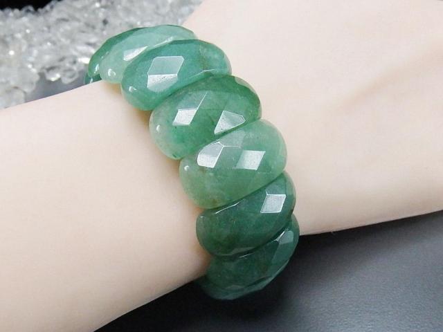 一点物アベンチュリン多面カット超大バングルブレスレット天然石710-082a < 女性アクセサリー/時計 一点物アベンチュリン多面カット超大バングルブレスレット天然石710-082a < 女性アクセサリー/時計の