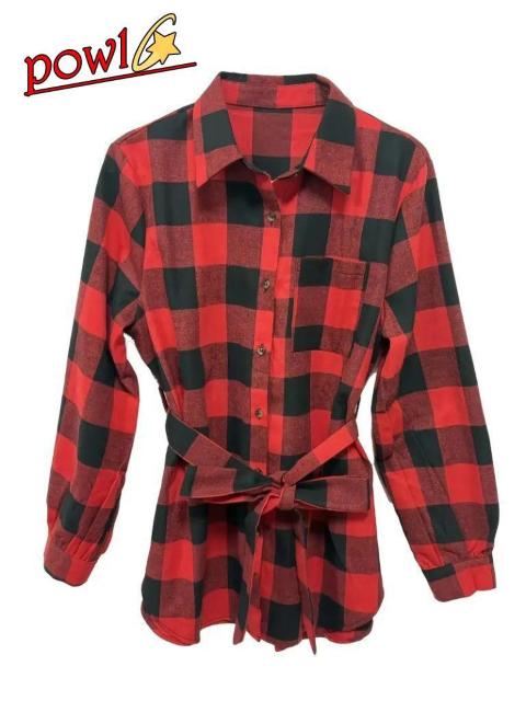 レディースメンズ両方いけますネルシャツ長袖ロングでカッコイイ+シャツ付属のベルト < 男性ファッション レディースメンズ両方いけますネルシャツ長袖ロングでカッコイイ+シャツ付属のベルト < 男性ファッションの