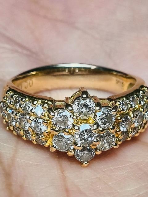 ☆綺麗なK18金★ダイヤ1ct★パヴェダイヤモンド☆お星様スター☆お花フラワーモチーフ可愛く美しいリングさん♪ < 女性アクセサリー/時計 ☆綺麗なK18金★ダイヤ1ct★パヴェダイヤモンド☆お星様スター☆お花フラワーモチーフ可愛く美しいリングさん♪ < 女性アクセサリー/時計の