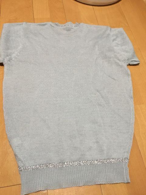 【新品】半袖 ニット キラキラデザイン < 女性ファッション  【新品】半袖 ニット キラキラデザイン < 女性ファッションの