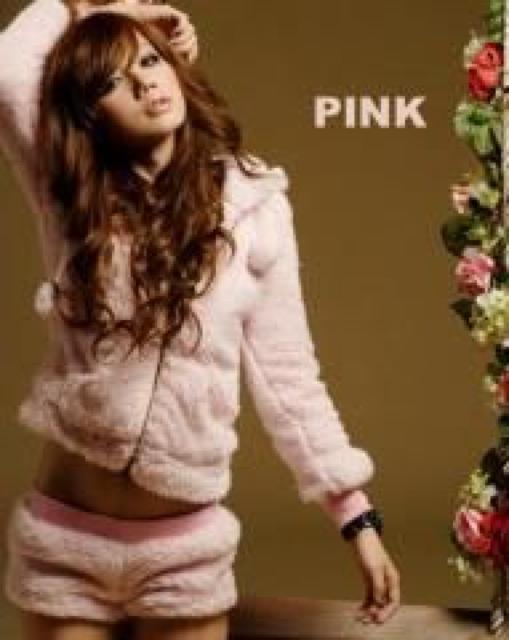 2点セット♪大人気 ポンポン付 もこもこ パーカーセットアップ ピンク < 女性ファッション 2点セット♪大人気 ポンポン付 もこもこ パーカーセットアップ ピンク < 女性ファッションの