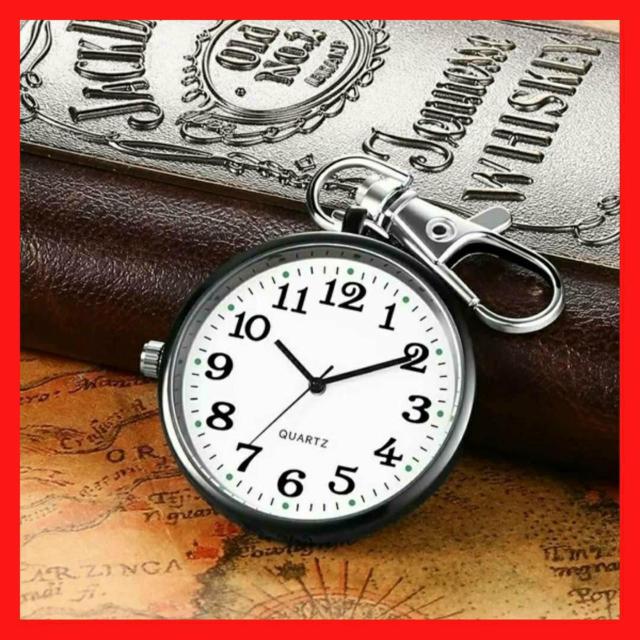 新品 未使用 時計 懐中時計 キーホルダー シンプル 白  < 女性アクセサリー/時計  新品 未使用 時計 懐中時計 キーホルダー シンプル 白  < 女性アクセサリー/時計の