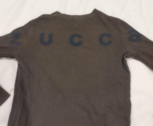 ZUCCA カーキー バックロゴプリント長袖Tシャツ 1990年代ビンテージ < ブランド  ZUCCA カーキー バックロゴプリント長袖Tシャツ 1990年代ビンテージ < ブランドの