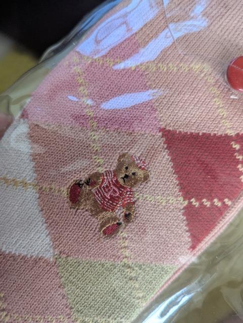 PINK HOUSE■ピンクハウス■靴下/ソックス●アーガイル●クマちゃん刺繍■ピンク < ブランド PINK HOUSE■ピンクハウス■靴下/ソックス●アーガイル●クマちゃん刺繍■ピンク < ブランドの