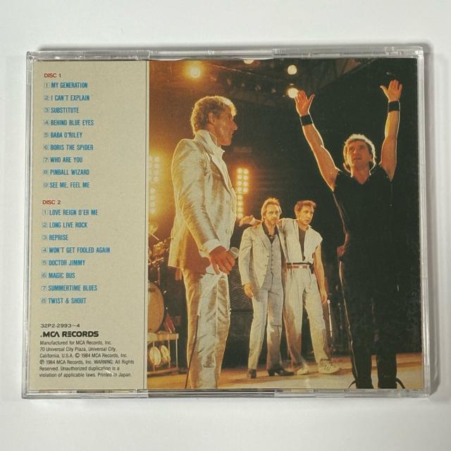 THE WHO / WHO'S LAST < CD/DVD/ビデオ  THE WHO / WHO'S LAST < CD/DVD/ビデオの