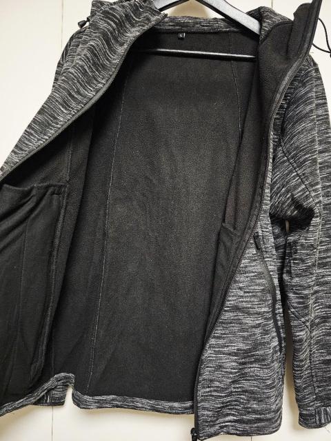 防風 ジップアップパーカー ミックスグレー L 防寒対策 < 男性ファッション 防風 ジップアップパーカー ミックスグレー L 防寒対策 < 男性ファッションの