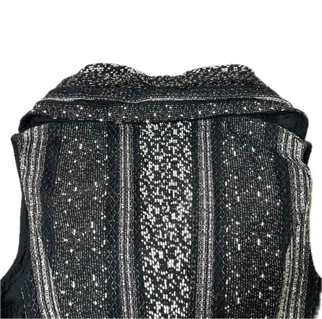 EIKO KONDO エイココンドウ ベスト 42 フリル ブラック ゴールド糸 < 女性ファッション EIKO KONDO エイココンドウ ベスト 42 フリル ブラック ゴールド糸 < 女性ファッションの