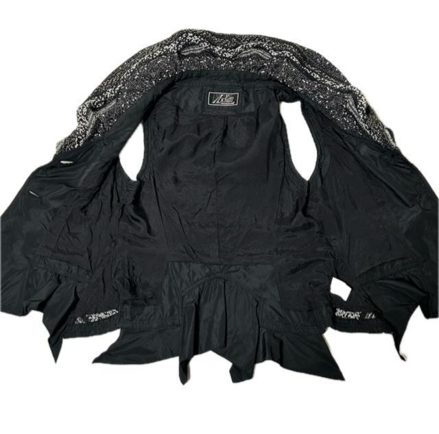 EIKO KONDO エイココンドウ ベスト 42 フリル ブラック ゴールド糸 < 女性ファッション EIKO KONDO エイココンドウ ベスト 42 フリル ブラック ゴールド糸 < 女性ファッションの