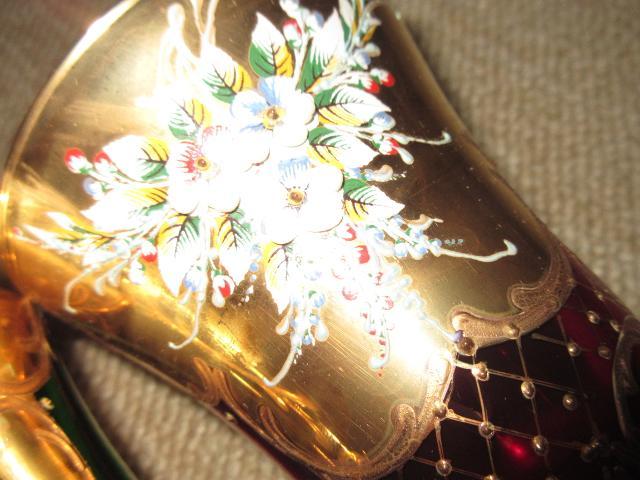 未使用☆ボヘミアン*ペアグラス(赤×グリーン)小*酒器 < インテリア/ライフ  未使用☆ボヘミアン*ペアグラス(赤×グリーン)小*酒器 < インテリア/ライフの