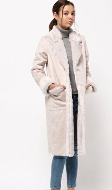 Lilybrownリリーブラウンエコファーボアムートンロングコート < ブランド Lilybrownリリーブラウンエコファーボアムートンロングコート < ブランドの