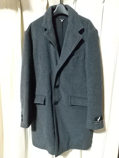 PONTETORTO FREAK'S STOREフリークスストア袖口ロゴチェスターコートMサイズダークグレー < ブランド  PONTETORTO FREAK'S STOREフリークスストア袖口ロゴチェスターコートMサイズダークグレー  < ブランドの