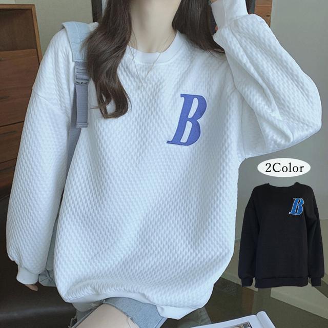 送料無料 新品 スウェット 英字ロゴ トレーナー 長袖 < 女性ファッション  送料無料 新品 スウェット 英字ロゴ トレーナー 長袖  < 女性ファッションの