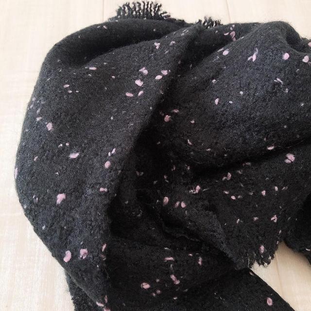 ◆H&M/エイチ&エム◆大判ストール★ブラック×ピンク美品♪マフラー*ブランケット < ブランド  ◆H&M/エイチ&エム◆大判ストール★ブラック×ピンク美品♪マフラー*ブランケット < ブランドの