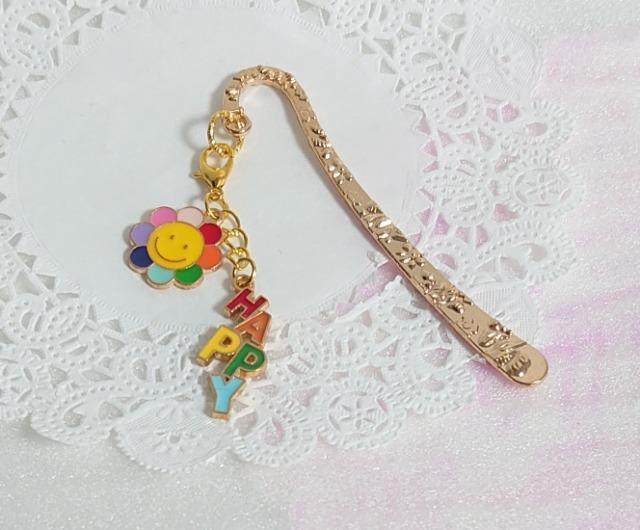 ハンドメイド♪ブックマーカー★ハッピーフラワー★ < インテリア/ライフ  ハンドメイド♪ブックマーカー★ハッピーフラワー★ < インテリア/ライフの
