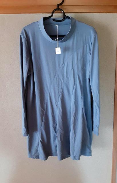 新品 大きいサイズ トップス チュニック カットソー 長袖 XL LL 洋服 ブルー 水色 青 レディース 服 タグ付き 長袖 秋 < 女性ファッション  新品 大きいサイズ トップス チュニック カットソー 長袖 XL LL 洋服 ブルー 水色 青 レディース 服 タグ付き 長袖 秋  < 女性ファッションの