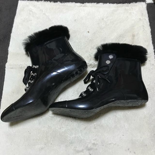 正規品 シャネル ヴィンテージ ファー付ラバーブーツ38 < ブランド  正規品 シャネル ヴィンテージ ファー付ラバーブーツ38 < ブランドの