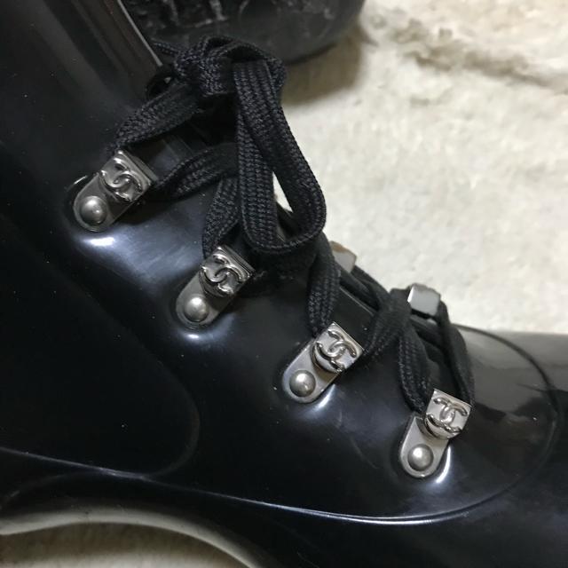 正規品 シャネル ヴィンテージ ファー付ラバーブーツ38 < ブランド  正規品 シャネル ヴィンテージ ファー付ラバーブーツ38 < ブランドの