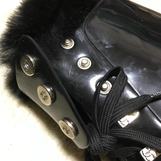 正規品 シャネル ヴィンテージ ファー付ラバーブーツ38 < ブランド  正規品 シャネル ヴィンテージ ファー付ラバーブーツ38 < ブランドの