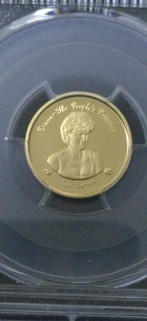 1998年 セーシェル諸島 ダイアナ100ルピー金貨弊 PCGS最高鑑定品【稀少品】 < ホビー  1998年 セーシェル諸島 ダイアナ100ルピー金貨弊 PCGS最高鑑定品【稀少品】  < ホビーの