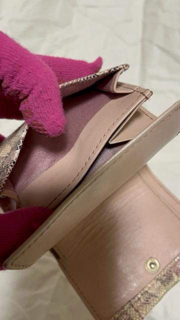 【LANVIN en Bleu / ランバンオンブルー】 ヘビ / 三つ折り財布 パイソン コンパクトウォレット < ブランド 【LANVIN en Bleu / ランバンオンブルー】 ヘビ / 三つ折り財布 パイソン コンパクトウォレット < ブランドの