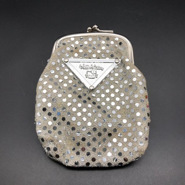 即決 ハローキティ がま口 ポーチ シルバー < 女性ファッション  即決 ハローキティ がま口 ポーチ シルバー  < 女性ファッションの