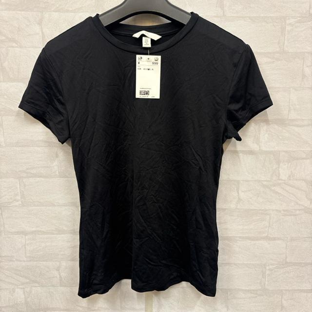 即決 新品 タグ付き H&M 半袖Tシャツ ブラック M < 女性ファッション 即決 新品 タグ付き H&M 半袖Tシャツ ブラック M < 女性ファッションの