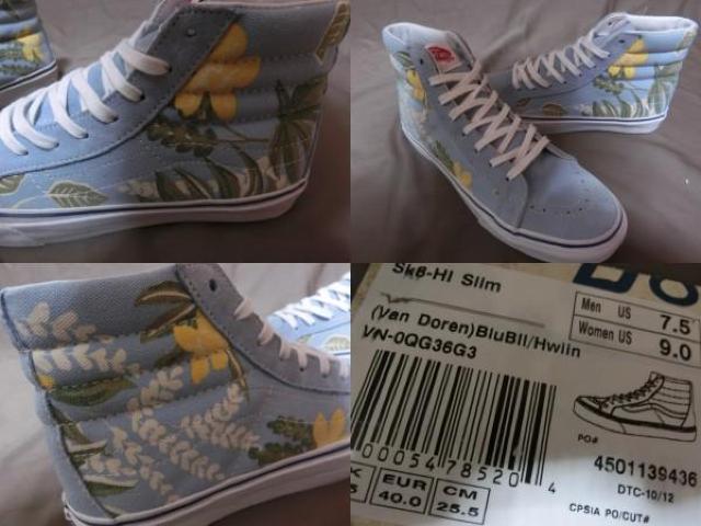 激レア 創設者【VAN DOREN】 Sk8 hi Slim ハワイヤン風柄 25.5p < ブランド  激レア 創設者【VAN DOREN】 Sk8 hi Slim ハワイヤン風柄 25.5p < ブランドの