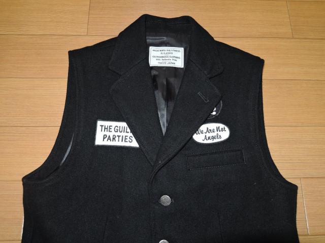 WACKO MARIAワコマリア ウールジレベストM黒ワッペン刺繍 < ブランド  WACKO MARIAワコマリア ウールジレベストM黒ワッペン刺繍 < ブランドの