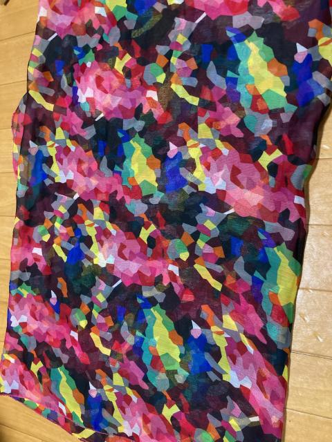 新品 スカーフ  オーガンジー 幾何学模様 ストール < 女性ファッション  新品 スカーフ  オーガンジー 幾何学模様 ストール  < 女性ファッションの